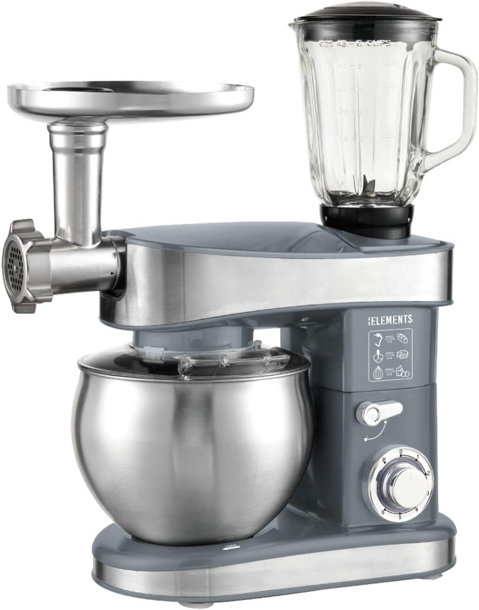 Krachtige 3-in-1 Keukenmachine met 2000W, Kneedfunctie, Pastamaker en 1.5L Mixer — afbeelding 1
