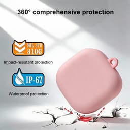 XDcase - hoesje geschikt voor Samsung Galaxy Buds 4 / 4 pro soft case cover - zwart - TPU hoesje Beschermhoes - Samsung Galaxy Buds 4 / 4 Pro Cover - Buds4 hoesje - gel hoesje met sleutelhanger — thumbnail 3