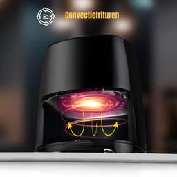 SAVI® Mini airfryer - Airfryer - Airfryer klein - Zwart - ‎26cm x 30cm x 35cm — thumbnail 3