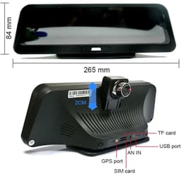 Dashcam voor Auto - 10” Android 8.1 Dashcam - IPS Touchscreen - ADAS Rijhulp - GPS Navigatie - WiFi - Dual Camera 1080P - Parkeermodus - G-Sensor - 4G 15m Camera aan de Achterkant - Zwart — thumbnail 5