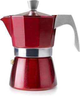 Moka Express Percolator voor 6 kopjes, Rood, Geschikt voor Inductie — thumbnail 1
