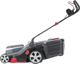 Accugrasmaaier - Elektrische maaier - Gazon onderhoud - Compact en lichtgewicht - 38 cm maaibreedte - Zwart grijs — thumbnail 3