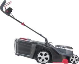 Accugrasmaaier - Elektrische maaier - Gazon onderhoud - Compact en lichtgewicht - 38 cm maaibreedte - Zwart grijs — thumbnail 2