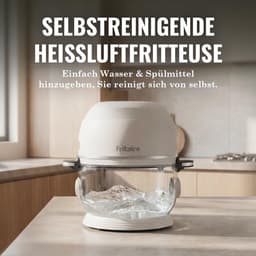 Heteluchtfriteuse - Crispy Snacks - Gezonder Koken - Glazen Kom - 48 Liter - Zwart — thumbnail 4