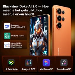 Smartphone Blackview WAVE 10 - 32 GB RAM + 128 GB ROM - Android 16 - 6,88 in - 5000mAh - 4G Dual SIM - 32 MP AI-camera - WiFi 5 - GPS - OTG - Oranje — thumbnail 4