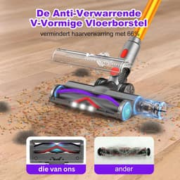 Steelstofzuiger Draadloos - Stofzuiger Zonder Zak op Accu - Inclusief Opzetstukken — thumbnail 3