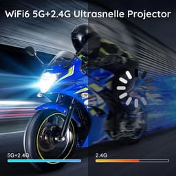 4K Mini Beamer Smart Projector - voor IOS & Android WiFi 6 & Bluetooth 5.4 – Thuisbioscoop – Wit — thumbnail 4