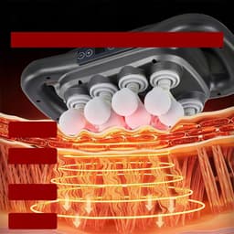 Massagepistool - Massageapparaten - 16-koppige Diepe Weefsel Massager - Zwart 1800mAh & 9 Modi + 9 Intensiteitsniveaus - Met Rood Licht Therapie - Voor Thuis en Fitness — thumbnail 5