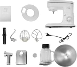 Keukenmachine - Keukenapparaat - Bakken en Mixen - 3-in-1 Multifunctioneel - 6L Kom - Wit — thumbnail 5