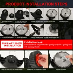 Accu Elektrische Grastrimmer - 30W Handgrasmaaier - Borstelloze Draadloze Grasmaaier - Lengte Verstelbaar - Multifunctionele Snijkop - met 2 Accu's - Tuingereedschap voor Gazon — thumbnail 5