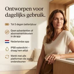 SyncGear Smart Ring - Slimme ring Heren & Dames Inclusief Oplaadcase – Menstruatiecyclus - Activity Tracker - SpO2 - Stappenteller - Hartslagmeter - Nederlandse App - Maat 10 (Europese maat 63) - Kleur: Zilver — thumbnail 3