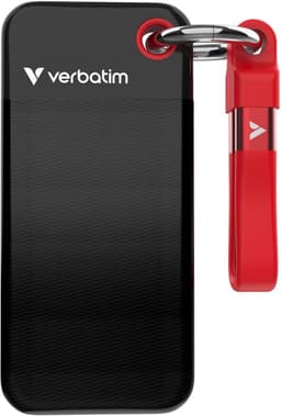 Draagbare SSD 2TB USB 3.2 Gen 2 Compact Extern Opslagapparaat Zwart/Rood — thumbnail 1