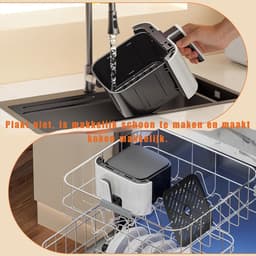 Nexvo® Mini Airfryer - Airfryer - Heteluchtfriteuse - Compact - Wit - ‎26cm x 21cm x 28cm — thumbnail 3