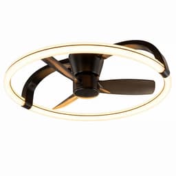 REALITY STOCKHOLM - Plafondventilator - Zwart mat - incl. 1x SMD 37 W - Licht apart schakelbaar - Afstandsbediening - Dimbaar - Traploos instelbare lichtkleur - Niet externe dimmerbaar - Timer - Zomer- en wintermodus - 6 snelheidsniveaus — thumbnail 1