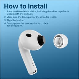 MMOBIEL 3 Paar Vervangende Oordopjes Tips voor AirPods Pro Gen 3 – Antislip Siliconen Oordopjes met Ruisonderdrukkingsgat, Draagbare Opbergdoos en Passen in Oplaadcase – S, M & L – Wit — thumbnail 3