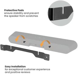 Nedis Soundbar Beugel - Muur - Geschikt voor Sonos Ray - Tot 2 kg — thumbnail 3