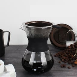 Ynkkvre -French Press - Koffiezetapparaat - Dubbelwandig Filter Zonder Papieren Filters 400 Ml - 2-3 Koppen - Thuis/Zwart — thumbnail 5