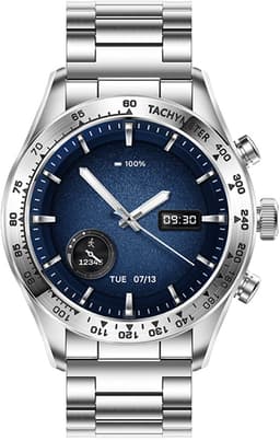 WizBay Premium Select® 1.32-inch AMOLED Smartwatch Dames/Heren – Stainless Steel – 178 Sportmodi – AI Voice – Bellen – Hartslag en Slaap – O2 – app GloryFitPro – Dual BT5.3 – 350mAh – Inclusief RVS en Siliconen Band Zilver — thumbnail 4