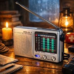 Twenty4seven® Draagbare Noodradio - Mini Radio voor Noodpakket - FM/AM op Batterijen - Voorbereid op Rampen & Noodgevallen — thumbnail 4