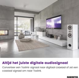 Marmitek Connect TC22 audio Converter digitaal - Toslink converter - Toslink naar coaxiaal en coaxiaal naar Toslink — thumbnail 3