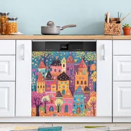 Magnetische Vaatwasser Cover met Geometrisch Design 58x66 cm — thumbnail 3