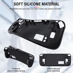 YONO Soft Case geschikt voor Valve Steam Deck / OLED - Siliconen Hoesje - Zwart — thumbnail 4