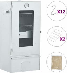 vidaXL BBQ-rookoven met 1 kg houtsnippers 44.5x29x83 cm — thumbnail 2