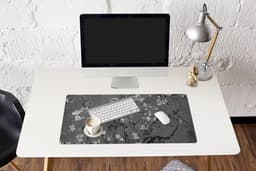 Muismat XXL 90x45 cm - Bureau onderlegger - Bureau mat Amandelbloesem - Van Gogh - Zwart Wit - Bureaumat - Gaming mousepad xl - Bureaulegger groot - Computer deskmat — thumbnail 4