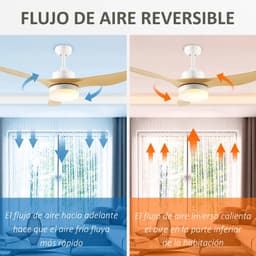 Livano Plafondventilator - Met Verlichting - Plafond Ventilator - Met Lamp - Plafonniere Met Ventilator - Met Licht - Hout — thumbnail 2