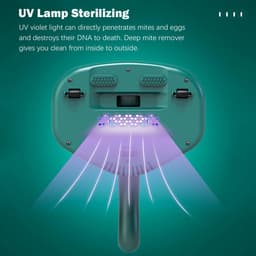 350W Draadloze Matras Stofzuiger met UV Lamp – Huisstofmijtzuiger en Allergievrije Bedstofzuiger voor Mijtverwijdering en Huishoudelijk Gebruik — thumbnail 2