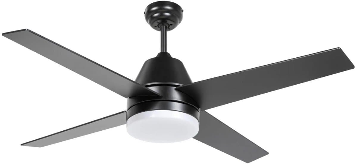 Bovista Plafondventilator - Met Verlichting - Plafond Ventilator - Met Lamp - Plafonniere Met Ventilator - Met Licht - Zwart - 130cm — afbeelding 1