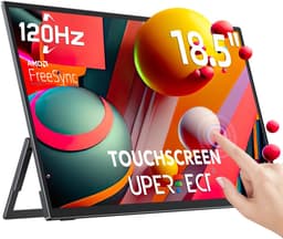 Serolux® - Pc - Monitoren - Portable Monitor – Draagbare Monitor 18.5 Inch – Touchscreen - 1920 x 1080p - Full HD - Refresh rate 120 Hz - USB-C - Mini-HDMI - 3.5 mm audio - USB OTG - Zwart — thumbnail 1