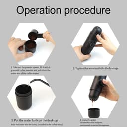 Draagbare Handmatige Koffiezetapparaat voor Reizen - Ideaal voor Outdoor Camping — thumbnail 5