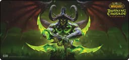 Blizzard - WoW - World of Warcraft Burning Crusade - Gaming Muismat XL - Azeroth - Illidan — thumbnail 1