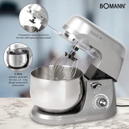 RFWR® Deegrobot 1000 Watt Mixer met 5 Liter Kom - Kneed- en Mengmachine — thumbnail 2