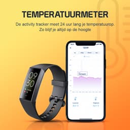 Otiume Stappenteller - Fitness Tracker - Smartwatch Horloge voor Dames en Heren - Zwart — thumbnail 4
