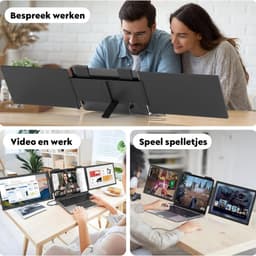 DailySupplies® Portable Monitor - Tri Screen - Laptop Uitbreider - Full HD — thumbnail 5
