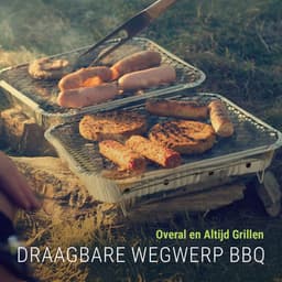 Wegwerp Barbecue met Houtskool – 12 Stuks – Instant BBQ voor Camping, Balkon, Picknick of Festival – Inclusief Rooster – Houtskool BBQ – BBQ Kopen — thumbnail 3