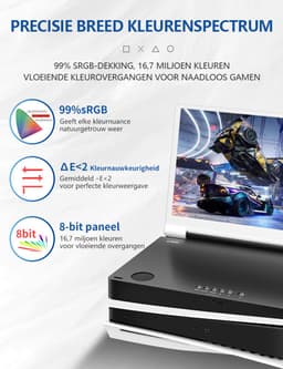 Gloovon® Draagbare Monitor 4K - 15.6 Inch IPS Gaming Scherm - HDR & FreeSync - 60Hz - Voor PS5 & Laptop - Met Afstandsbediening — thumbnail 4