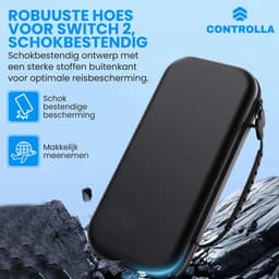 Controlla - Case geschikt voor Nintendo Switch 2 - Hoesje geschikt voor Nintendo Switch 2 - Inclusief screenprotector - Beschermhoes - Thumb grips — thumbnail 3