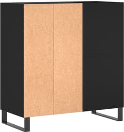 Platenspelermeubel - LP-kast - Platenspelerkast - Draaitafelstandaard - Platenspelerstandaard - Vintage Displayplank - Zwart — thumbnail 4