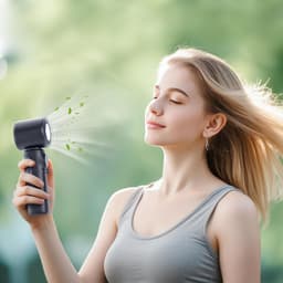 Draagbare handventilator- mini-turboventilator- draagbare miniventilator met 4000 mAh-batterij, koeling, regelbare snelheid (1-100)-geschikt voor reizen en buiten-grijs — thumbnail 2