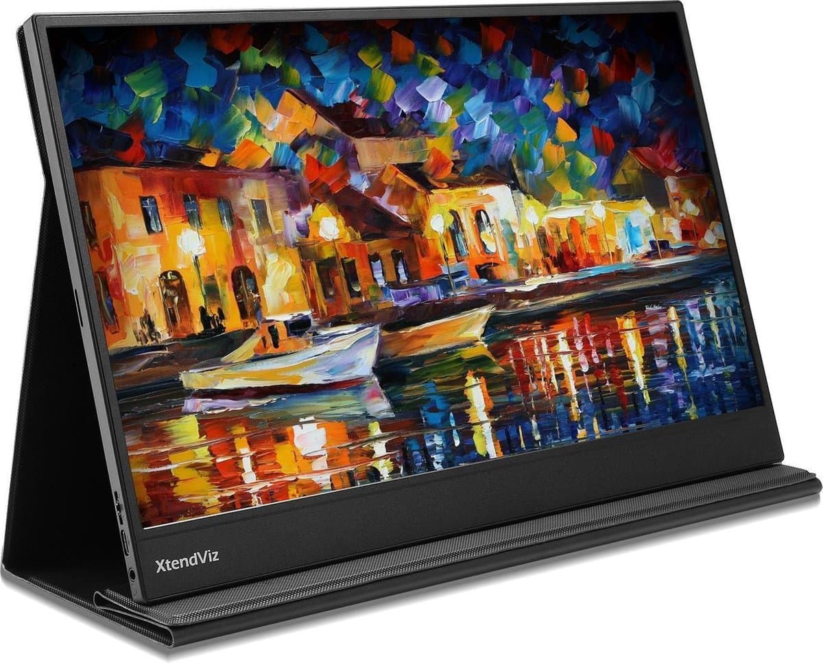 PEPPER JOBS portable monitor XtendViz XV1610F - draagbare monitor- Full HD USB-C IPS - HDMI & USB C - Samsung Dex - 15.6 Inch — afbeelding 1
