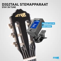 Klassieke Akoestische Gitaar 4/4 - Met Nylon Snaren - MAX SoloArt - Beginnersset met Accessoires - Zwart — thumbnail 5