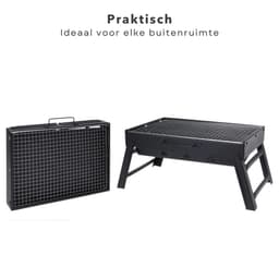 Opvouwbare Reisbarbecue - BBQ - Draagbare Barbecue voor Balkon en Park - 43x29 cm - Inclusief EBOOK — thumbnail 5