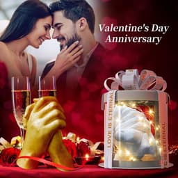 3D Hand Casting Kits voor Paar | Verjaardagscadeaus voor Paar | Cadeaus voor Bruiloft Verjaardag | Verlovingscadeaus | Pottenbakkerset voor Volwassenen | Geschenken voor Haar en Hem — thumbnail 1