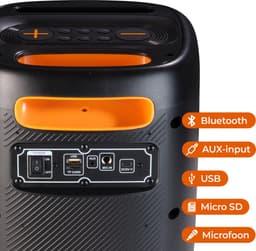 Denver Bluetooth Speaker Party Box - Discolichten - Partybox - Incl. Afstandsbediening - Microfoon Aansluiting - BPS165 — thumbnail 2