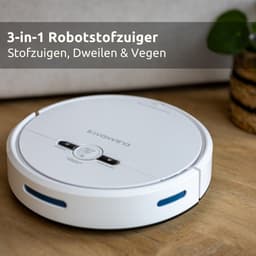 CleanDays Robotstofzuiger met dweilfunctie - Slimme navigatie - Dweilrobot - Robotstofzuiger met laadstation - Werkt met huisdieren - Inclusief Nederlandstalige app & afstandsbediening - D2-001 — thumbnail 2