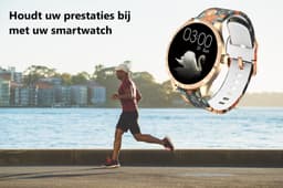 Belesy® BQSiRgPk Pro - Smartwatch Dames – Smartwatch Heren - Horloge - 1.28 inch - Kleurenscherm - Stappenteller - Bloeddruk - Hartslag - 75+ Wijzerplaten – Sporten – Rose goud – Staal - Siliconen – Rozen - Kerstcadeau — thumbnail 5