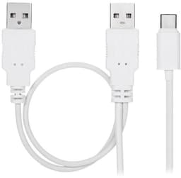 USB-C naar 2x USB-A Y-kabel - Extra stroom voor externe harde schijf en mobiele apparaten — thumbnail 1